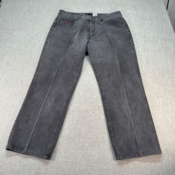 Vintage Rocawear Jeans Mens 36x28 Black Straight Baggy Denim Y2K - Picture 1 of 9